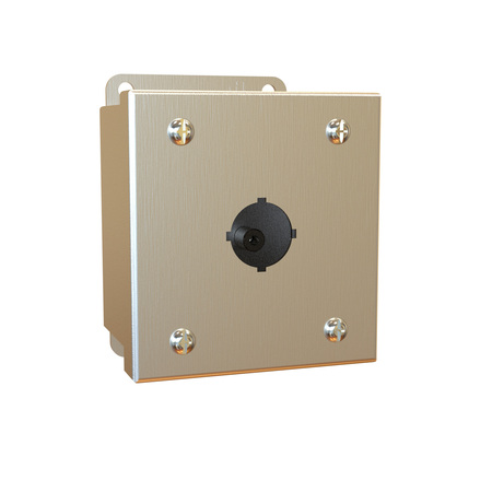 HAMMOND Pushbutton Enclosure, 1 PB x 22.5mm, 304 SS 1435MSSA